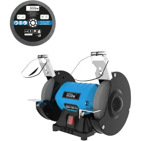 Güde Rectifieuse Double GDS125-12 Avec Meule Supplémentaire - 125x16x20 Mm - K36 3 Güde Rectifieuse Double GDS125-12 Avec Meule Supplémentaire - 125x16x20 Mm - K36