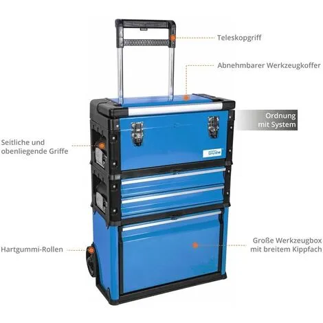 Güde Tool Case Empty - 3 Pièces - 72x52x32cm 4 Güde Tool Case Empty - 3 Pièces - 72x52x32cm – Image 2